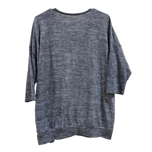 Torrid Super Soft Plush V-Neck 3/4 Sleeve Top Gray Sz 0 (12)Lightweight Stretch - Picture 3 of 10